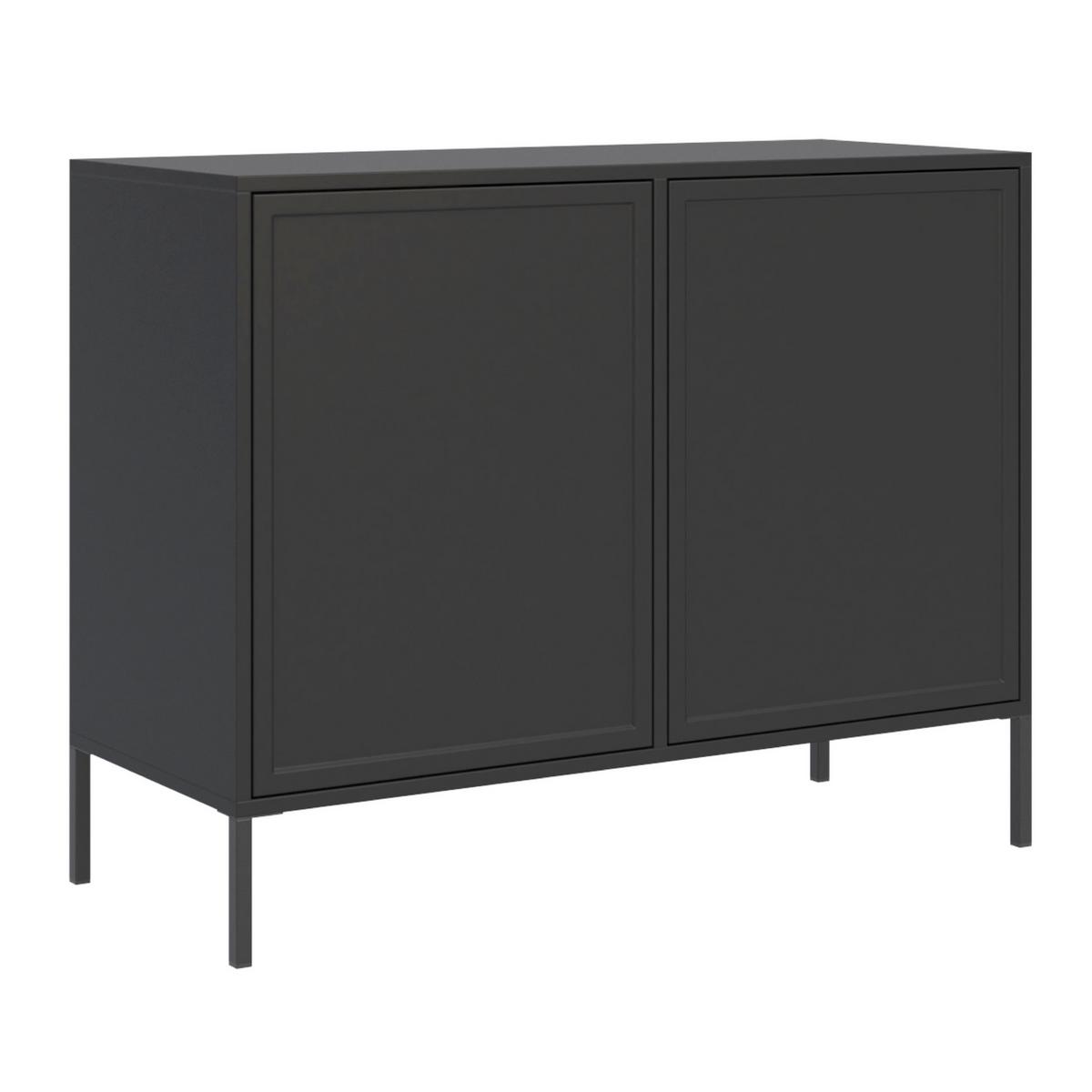 SIDEBOARD Velveto Schwarz 100 cm - Schwarz, Holzwerkstoff/Metall (100/86/40cm) - Selsey