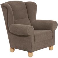 OHRENBACKENSESSEL Kasha Bezug Veloursstoff Buche natur / sahara - Buchefarben/Sahara, Kunststoff (93/103/87cm) - 58aufmkessel
