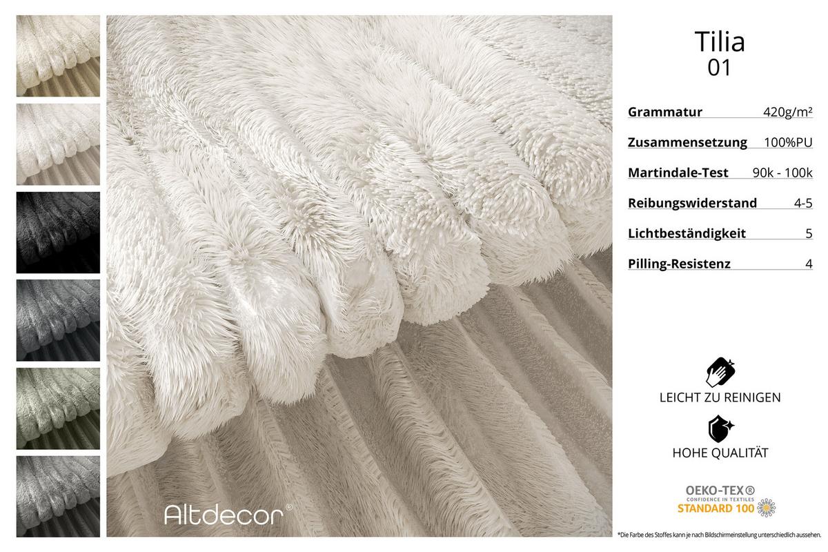 BOXSPRINGBETT mit Matratze H3|H4 und Lattenrost - TOLO-Z KING 140x200 Cord - Creme - Creme, Holzwerkstoff (140/200cm) - ALTDECOR