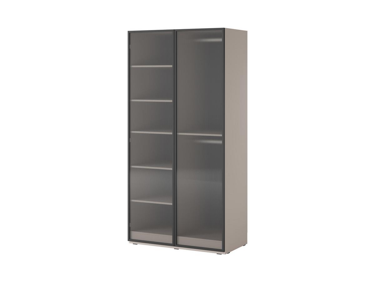 DREHTÜRENSCHRANK ATELIO 202/200/51 cm Modern Kleiderschrank 4-türig Kaschmir - Kaschmir, Holzwerkstoff (202/200/51cm) - MASSENO