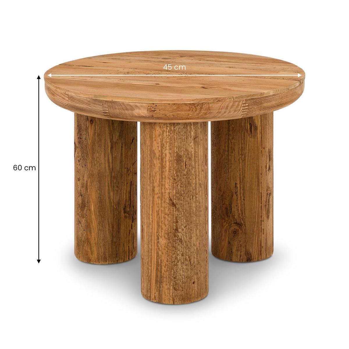 BEISTELLTISCH TAIKI natur - Naturfarben, Holz (60/60/46cm) - IDIMEX