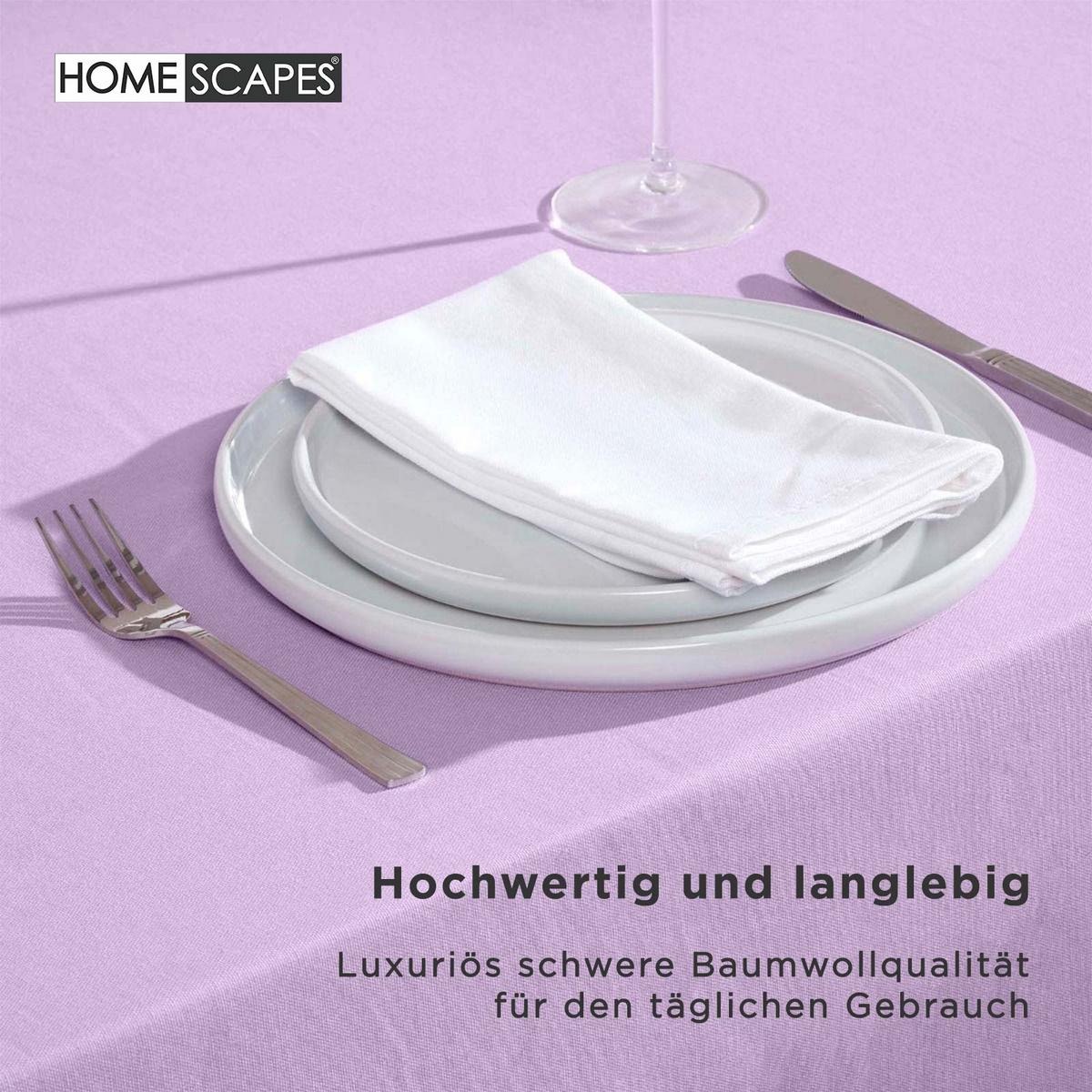TISCHDECKE flieder rund 178 cm, 100% Baumwolle - Flieder, Textil (178/178cm) - Homescapes