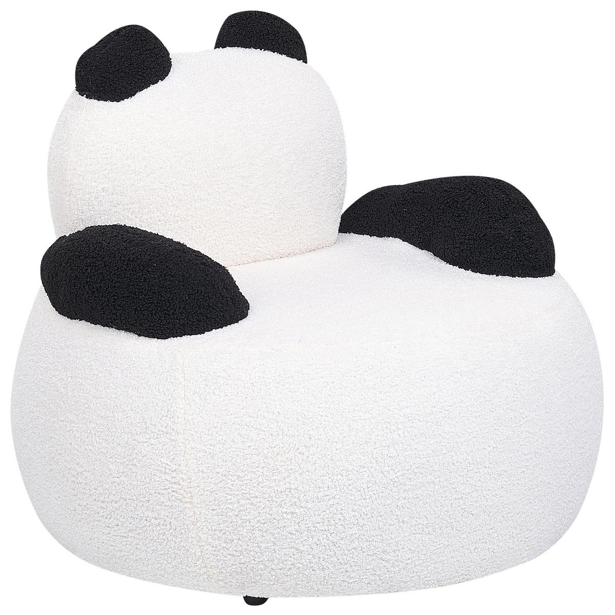 KINDERSESSEL Weiß Viby - Schwarz/Weiß, Textil (58/53/58cm) - Beliani