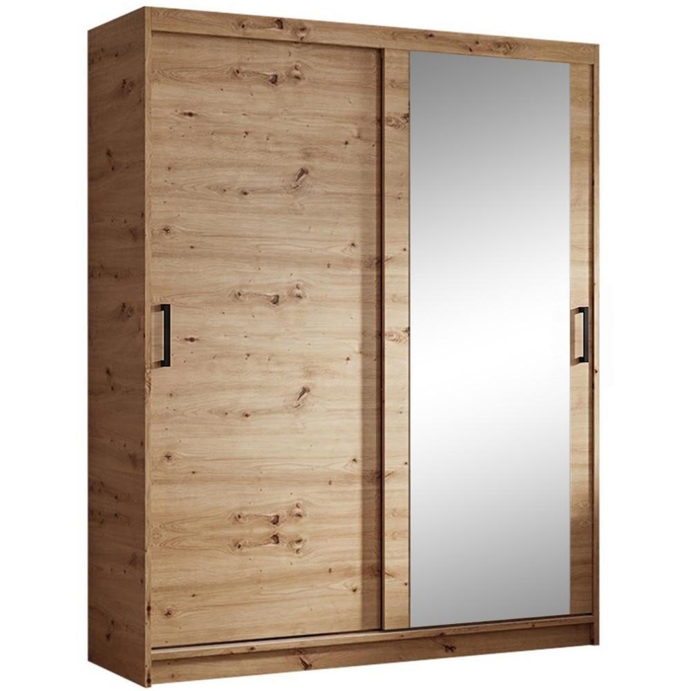 SCHWEBETÜRENSCHRANK Hela mit 2 Türen und Schubkasteneinsatz, 160 cm, eiche Artisan - Eiche Artisan, Holzwerkstoff (160/205/60cm) - Beautysofa
