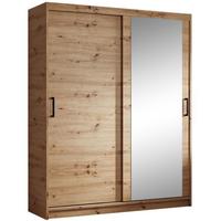 SCHWEBETÜRENSCHRANK Hela mit 2 Türen und Schubkasteneinsatz, 160 cm, eiche Artisan - Eiche Artisan, Holzwerkstoff (160/205/60cm) - Beautysofa
