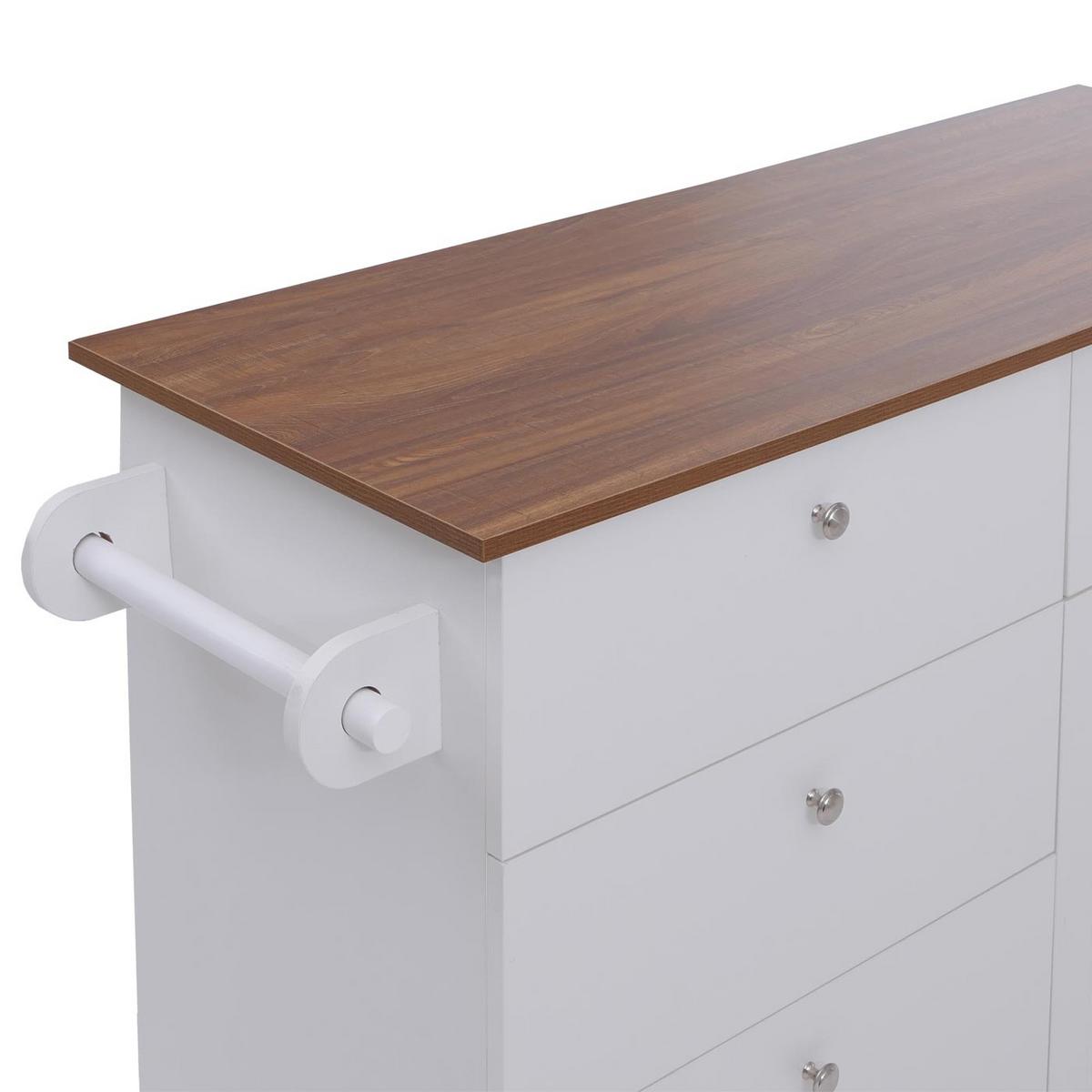 KÜCHENINSEL Weiß, Beige - Beige/Weiß, Holz (131/90/47cm) - MCW