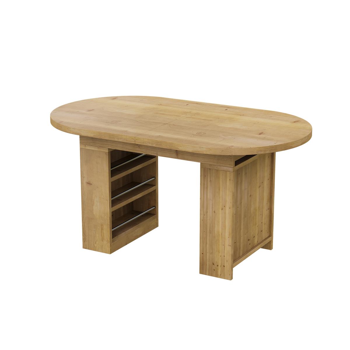 ESSTISCH Ausziehbar 150-200cm Eichenfarbe Skandinavisch mit Stauraum - Eichefarben, Holzwerkstoff (90/200/76cm) - Urban Meuble