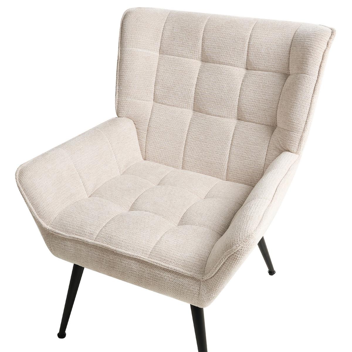 SESSEL Stoff Hellbeige Bellingmo - Beige, Textil (75/85/60cm) - Beliani