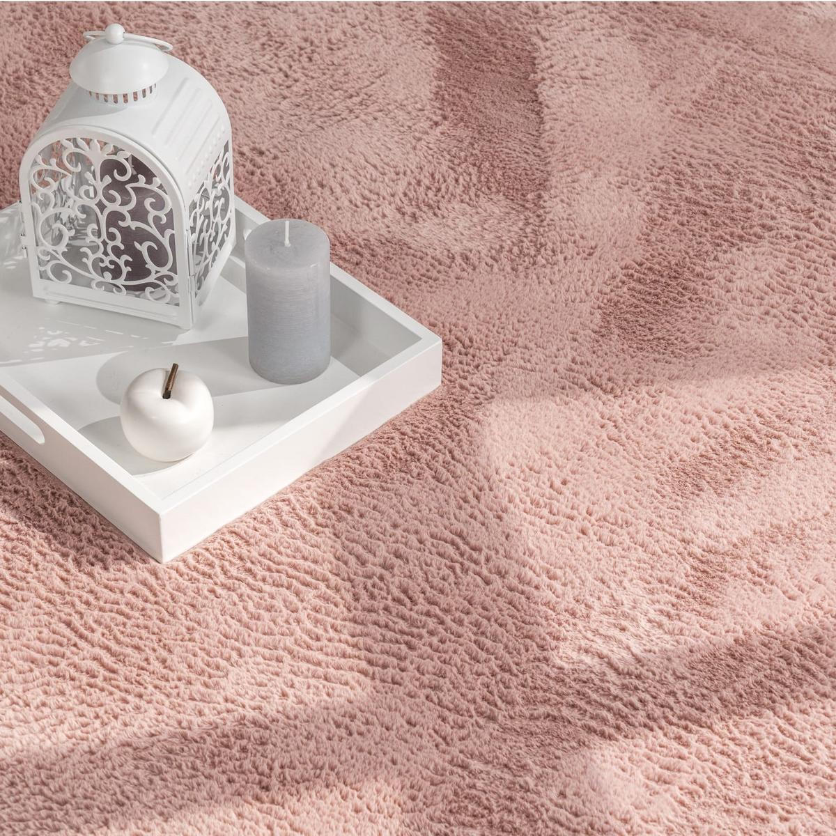KURZFLORTEPPICH, einfarbig, aus Polyester, Rosa, 160 x 220 cm - Rosa, Textil (220/160cm) - KADIMA DESIGN