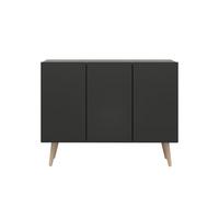 KOMMODE Toronto Schwarz 39,9/95,5/120 - Schwarz, Holzwerkstoff (40/96/120cm) - RAUMHIRSCH FURNITURE