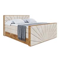 BOXSPRINGBETT mit Matratze H3|H4 und Lattenrost - LOLLI6-Z KING-180x200 - Beige Casablanca - Beige, Holzwerkstoff (180/200cm) - ALTDECOR