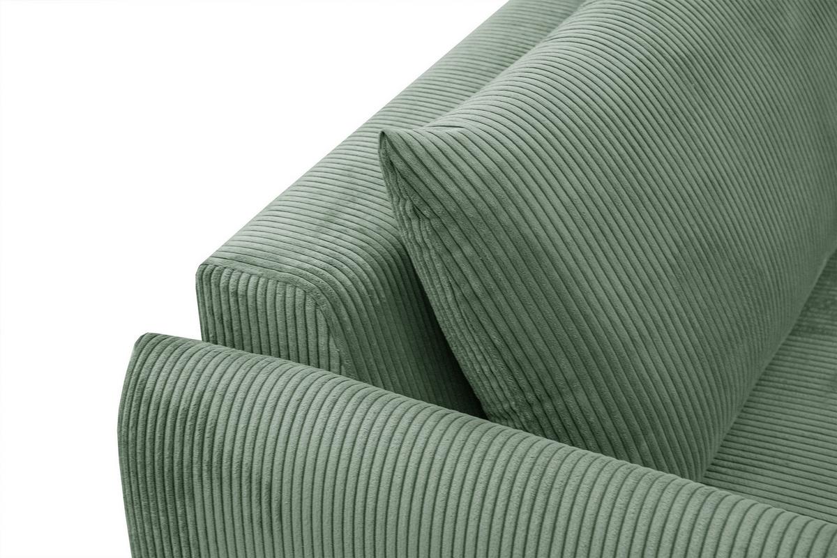 ECKSOFA TAUER 5-Sitzer, mintgrün - Schwarz/Mintgrün, Holzwerkstoff/Kunststoff (174/292cm) - Wozimo