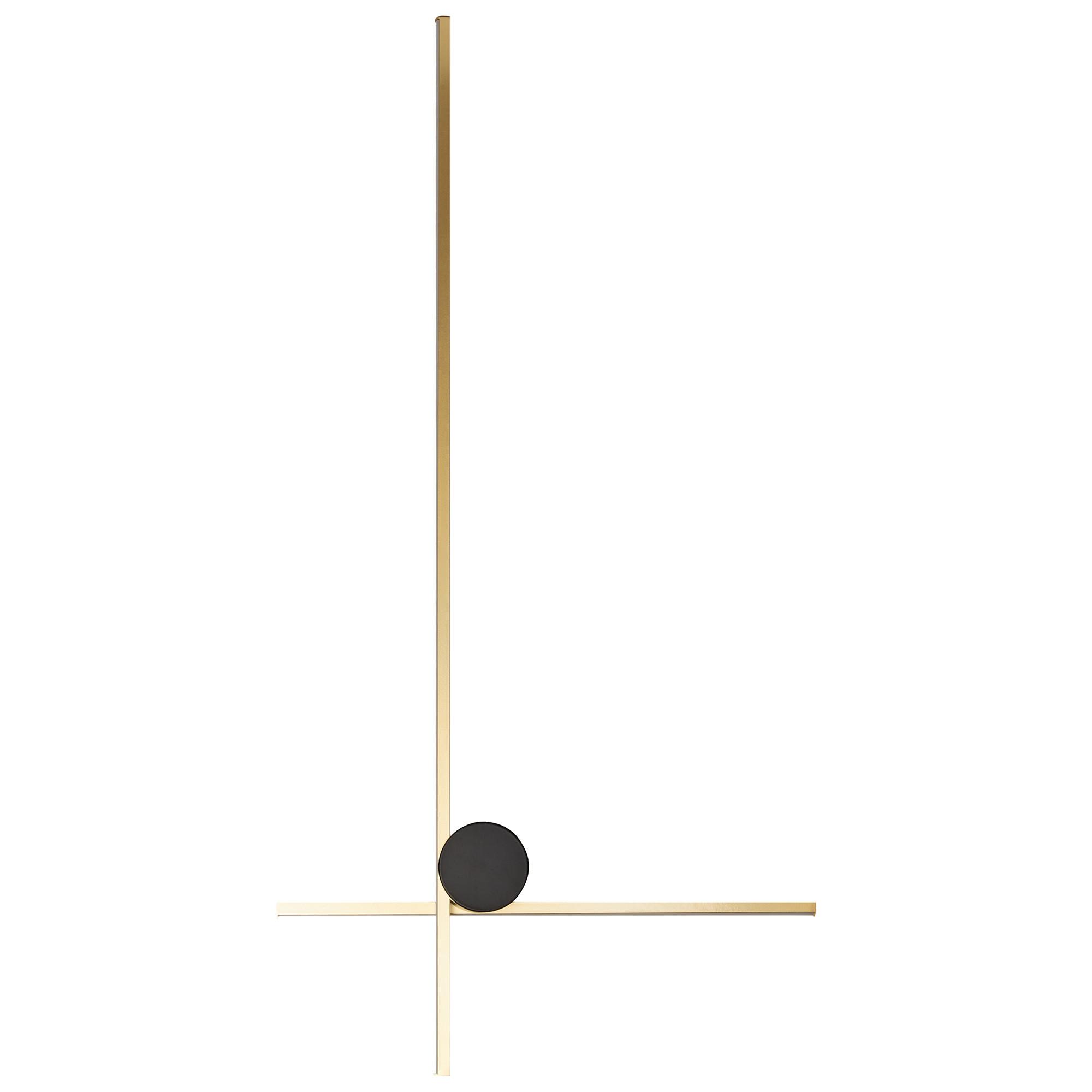 LED WANDLAMPE Gold/Schwarz Nuevo - Goldfarben/Schwarz, Metall (45/90/11cm) - Beliani