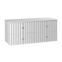 WASCHTISCHUNTERSCHRANK 120.6cm Izae Weiß - Weiß, Holzwerkstoff (120.6/52.2/46.5cm) - Petits-meubles