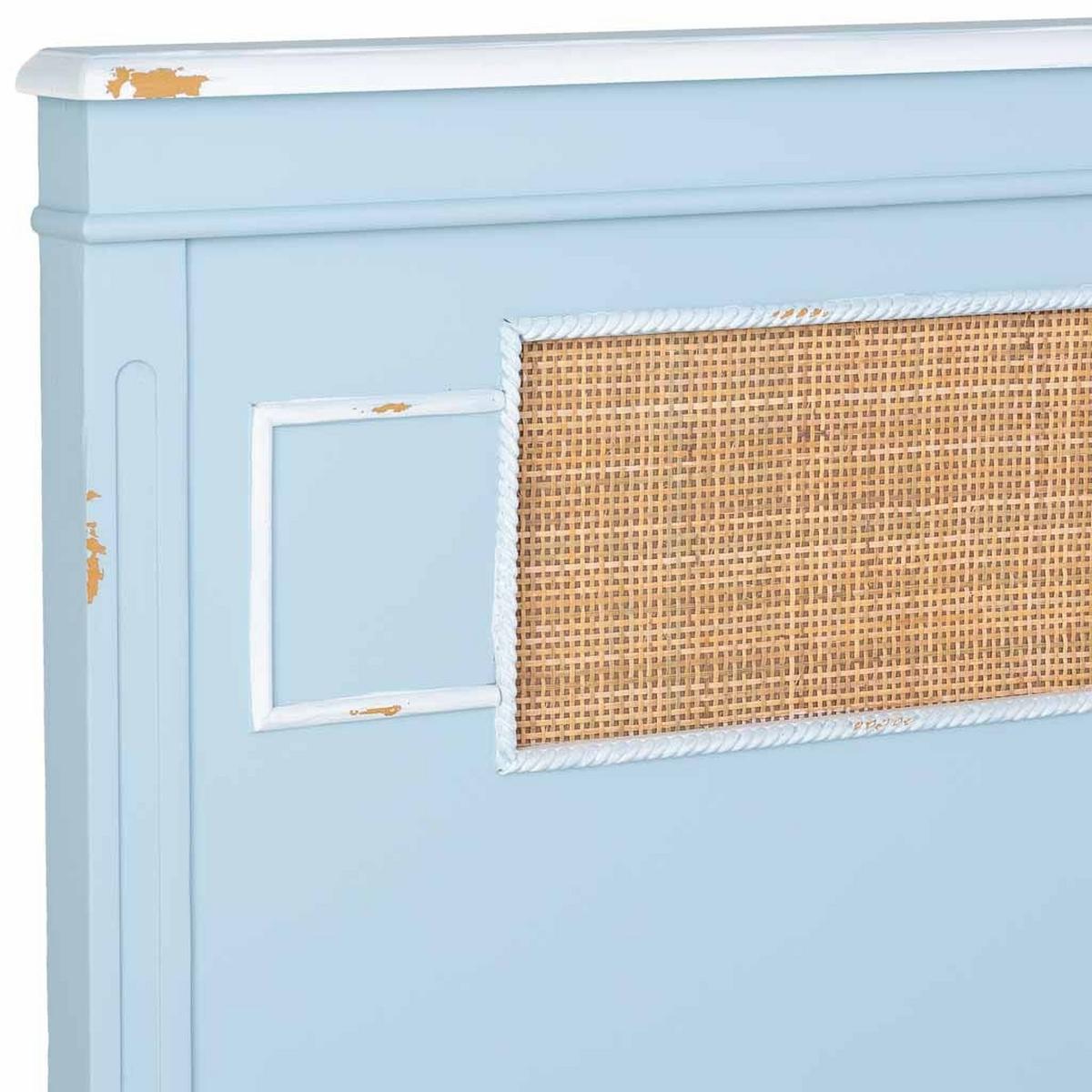 BETTKOPFTEIL 150x6x130 cm - Blau, Holz (150/130/6cm) - Wanderlust