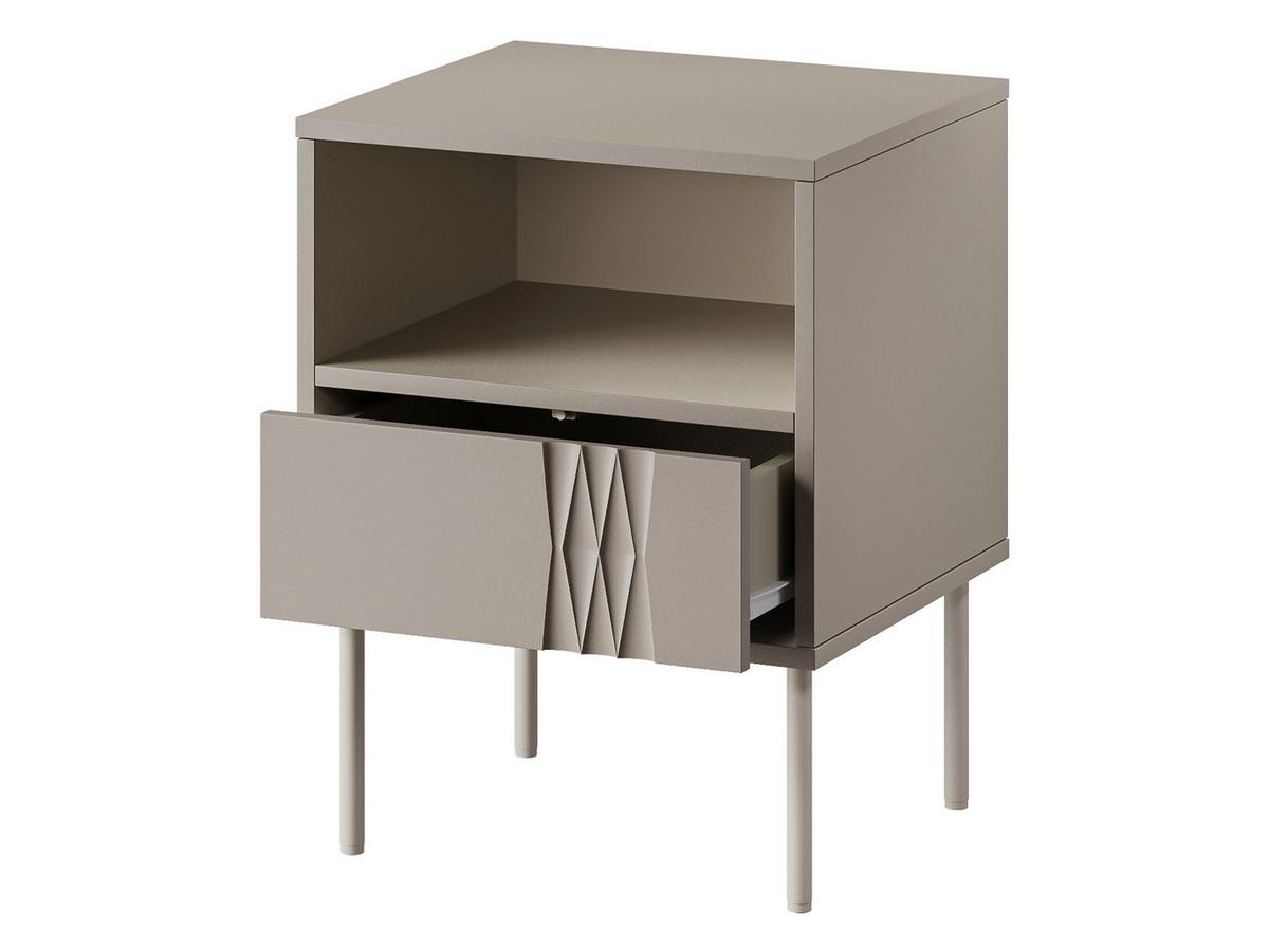 NACHTTISCH-SET Tresse (2 Stück) - Beige, Holzwerkstoff/Metall (44/54/40cm) - MIRJAN24