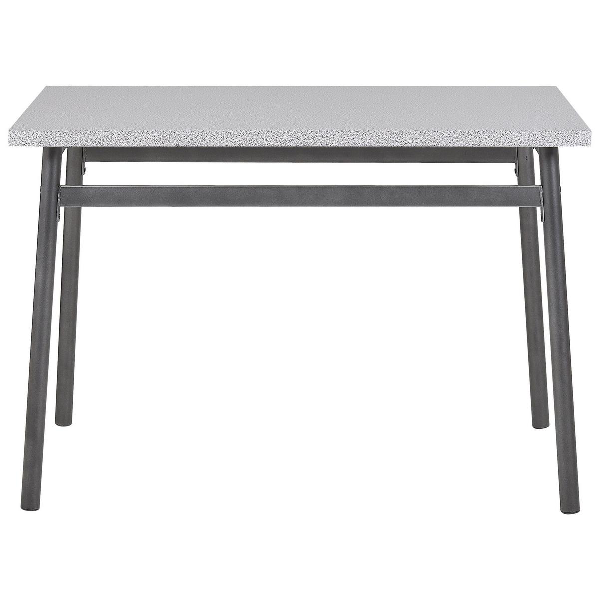 ESSGRUPPE Grau meliert, Schwarz 4-Sitzer 110/70 cm Velden - Grau, Holzwerkstoff (110/81/70cm) - Beliani