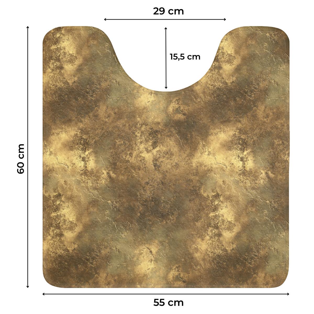 WC-VORLEGER Antik - Metallic-Look - Gold Toilettenvorleger 55x60 cm - Goldfarben, Textil (55/1cm) - OnlyWow