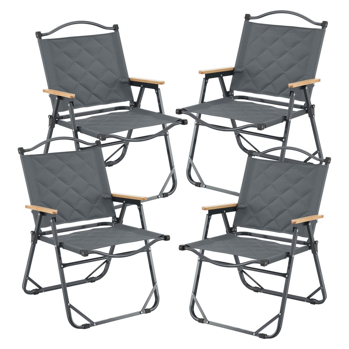 GARTENMÖBEL-SET Botrugno 5 TLG. - Grau, Textil/Metall - casa.pro