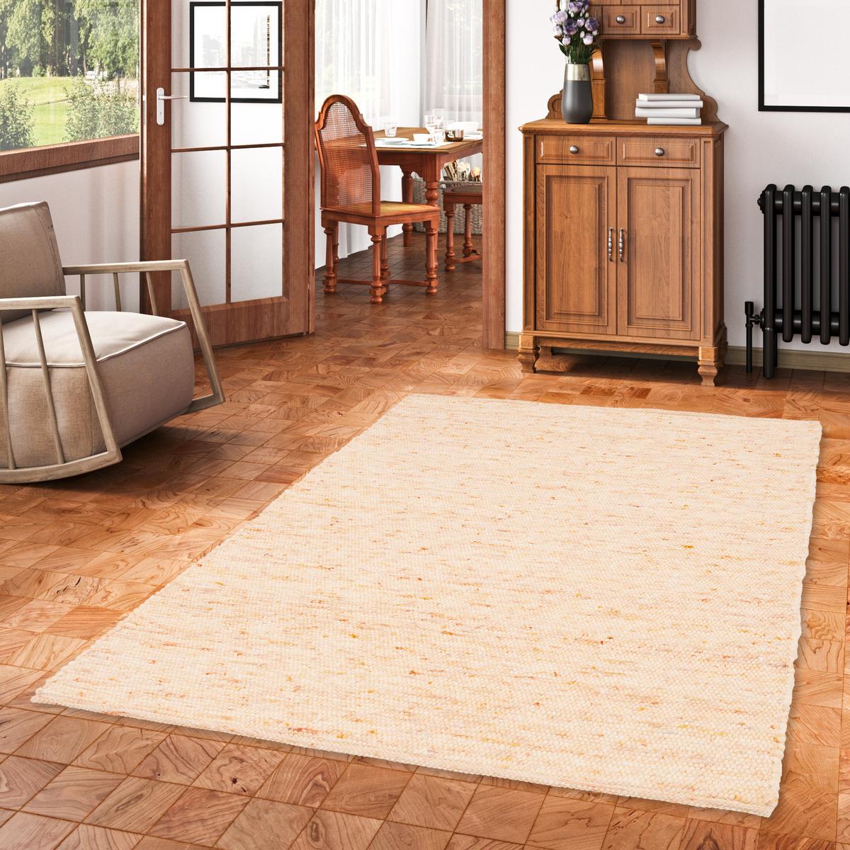 NATUR TEPPICH WOLLE NELSON MELIERT - Terracotta, Textil (60/90cm) - Pergamon