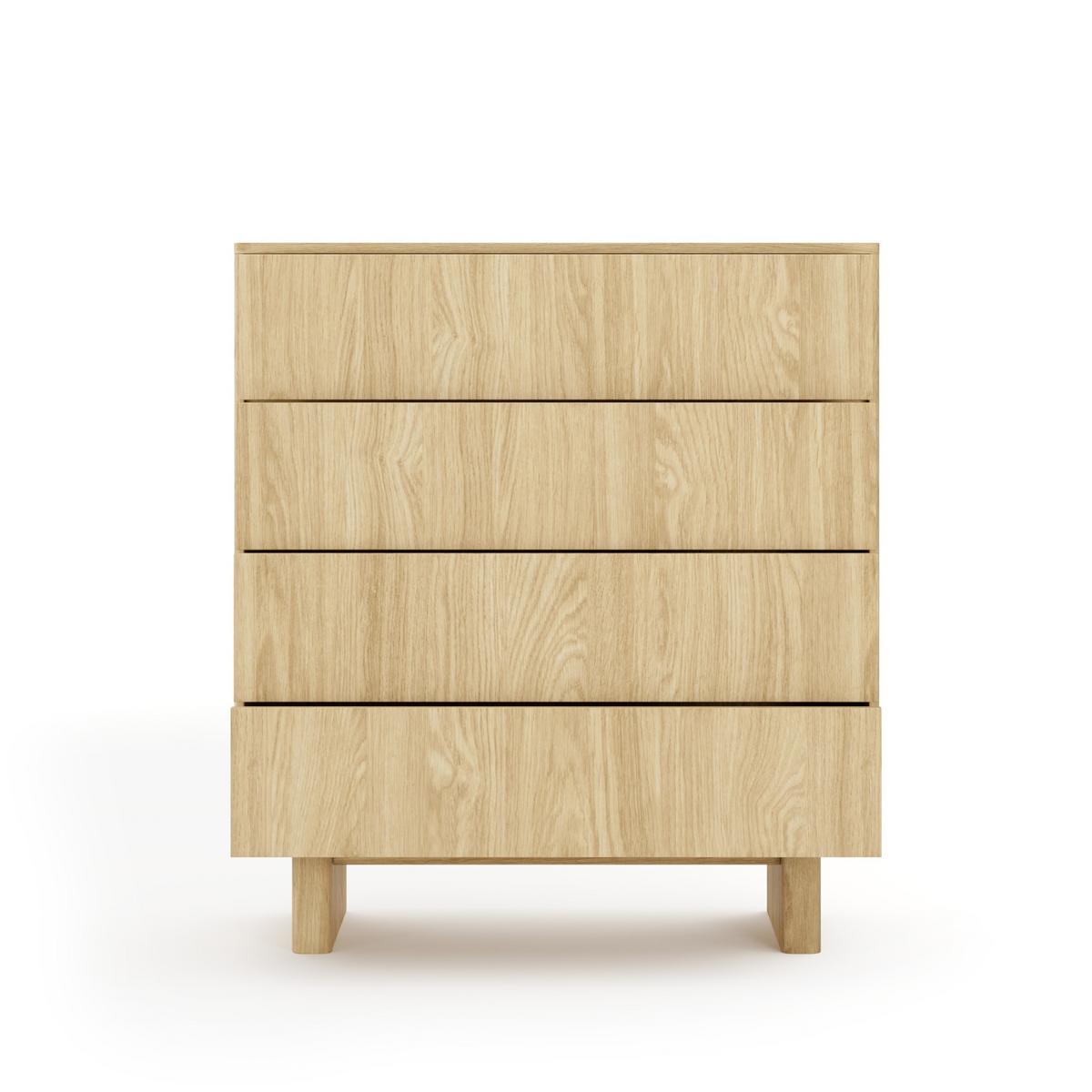 KOMMODE TRAVE 93,5/103,5/38,1cm mit 4 Schubladen Türen Eichefarben - Eichefarben, Holzwerkstoff (93.5/103.5/38.1cm) - MASSENO