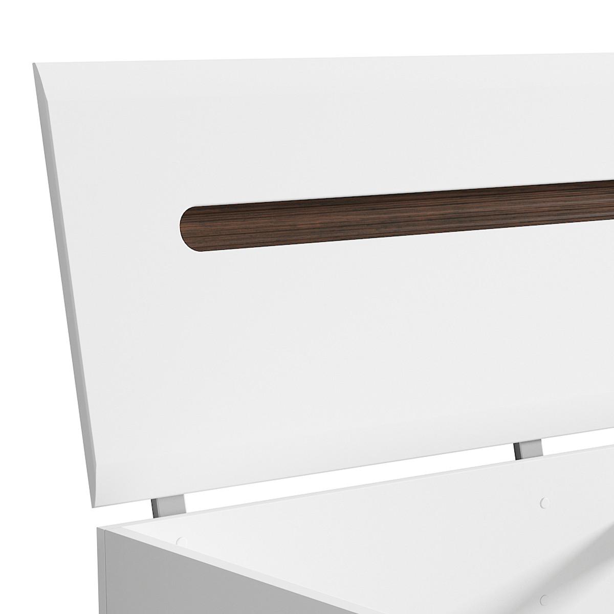 BETT 160/200 Darrel Weiß - Weiß, Holzwerkstoff (160/200cm) - Petits-meubles