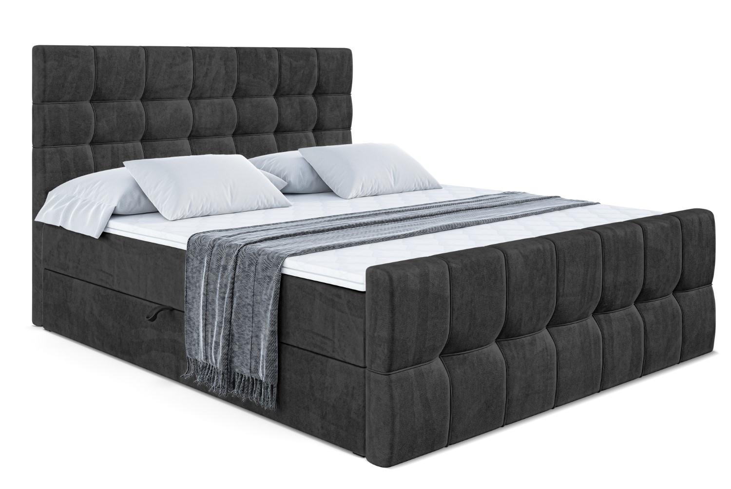 BOXBETT BERO-Z - 180 x 200 - H3 - Schwarz - Schwarz, Holzwerkstoff (180/200cm) - ALTDECOR