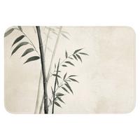 BADEMATTE Japandi - Bambus - Beige Badvorleger 90x60 cm - Ecru, Textil (90/60cm) - OnlyWow