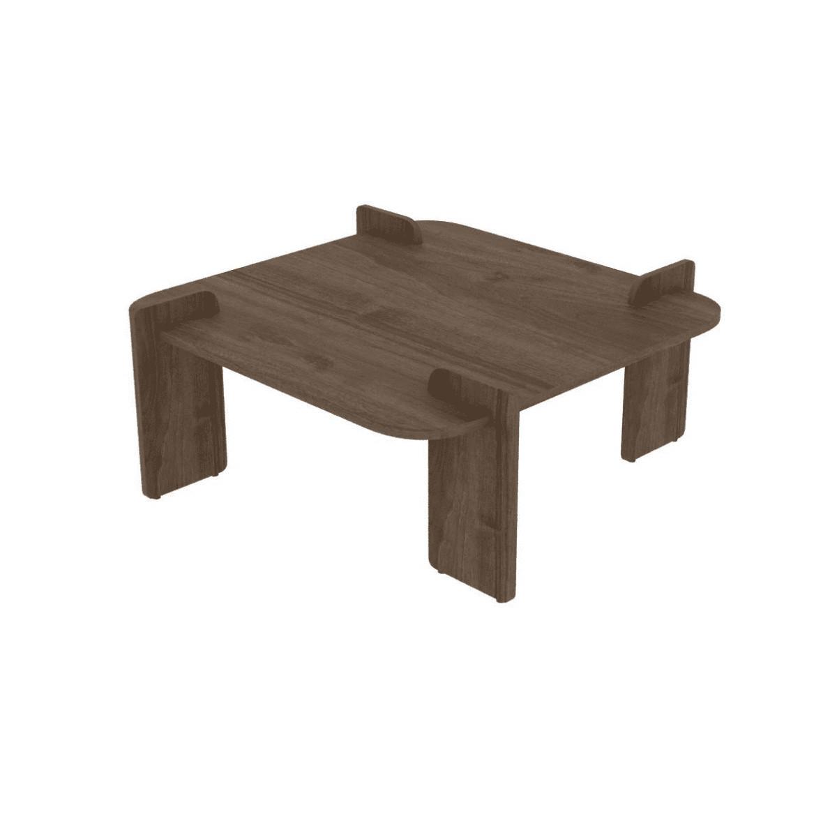 COUCHTISCH mit quadratischer platte 90/90/35 cm - Naturfarben, Holzwerkstoff (8/90/35cm) - Calicosy