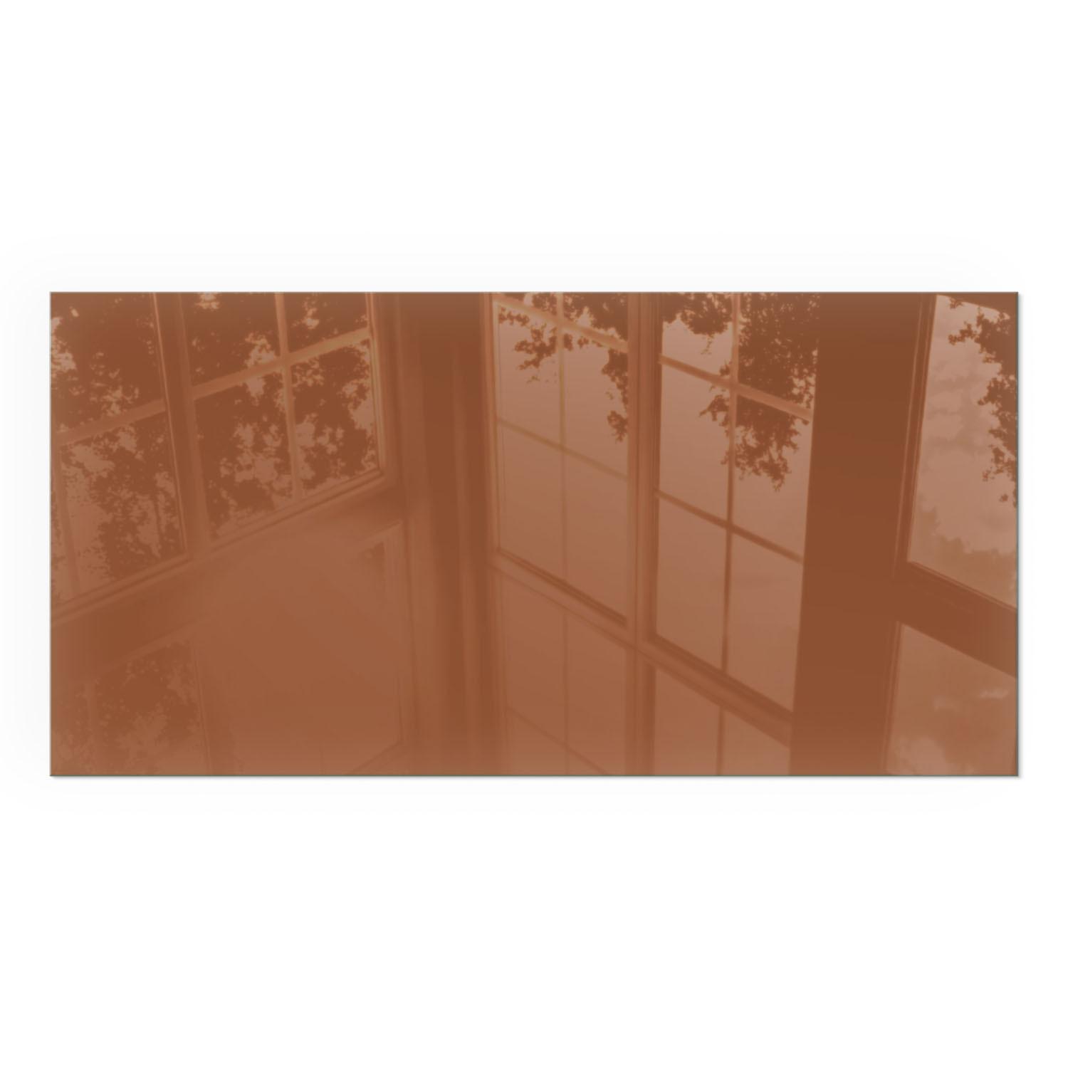 GLASPLATTE für Kamin 100x50 cm - Braun, Glas (100/50/0.4cm) - TULUP