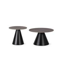 COUCHTISCH (2er-Set) in grau - louna 70/70/40 cm - Schwarz, Stein (70/70/40cm) - Calicosy