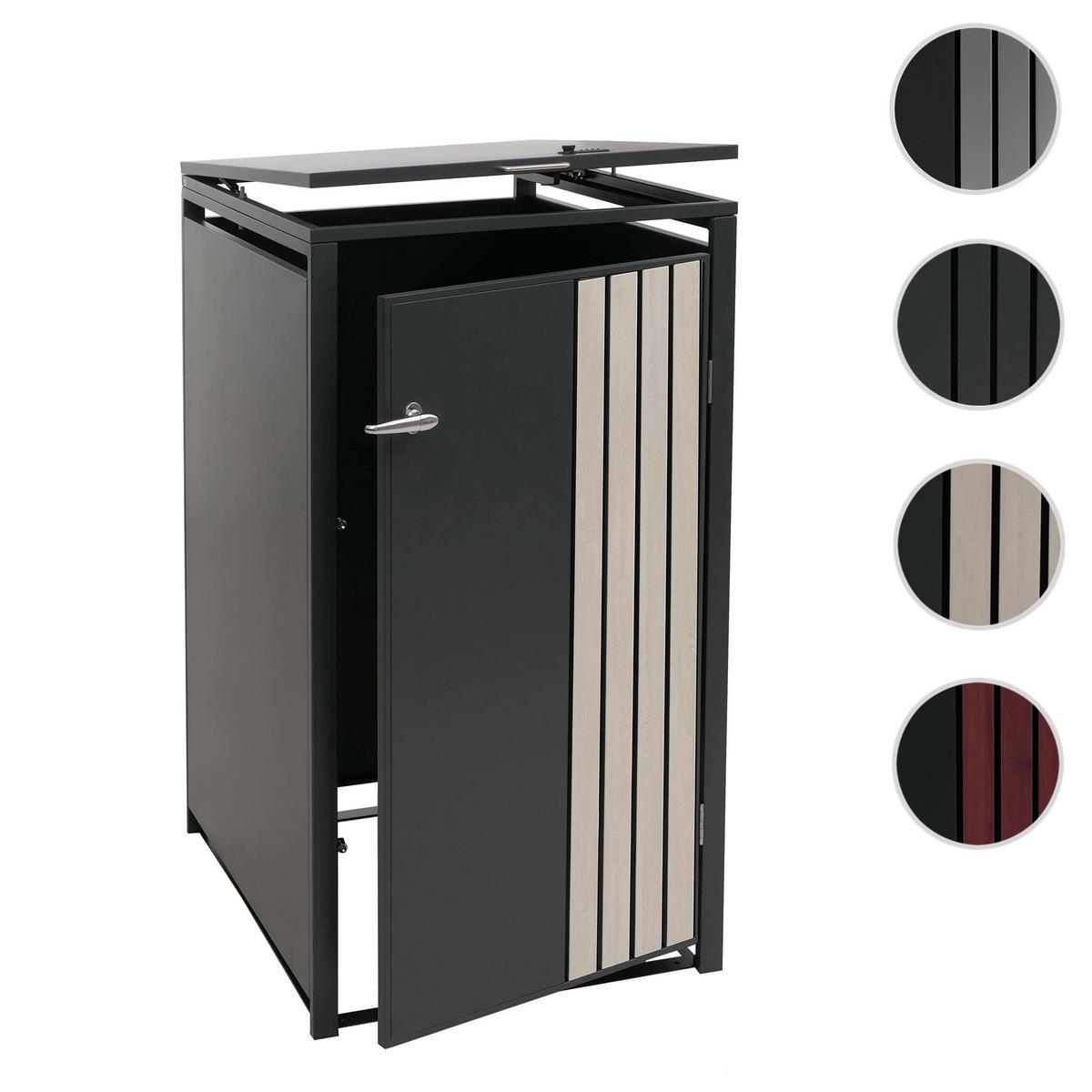 1ER-MÜLLTONNENVERKLEIDUNG Anthrazit, Hellbraun - Hellbraun/Anthrazit, Metall (68/122/84cm) - MCW