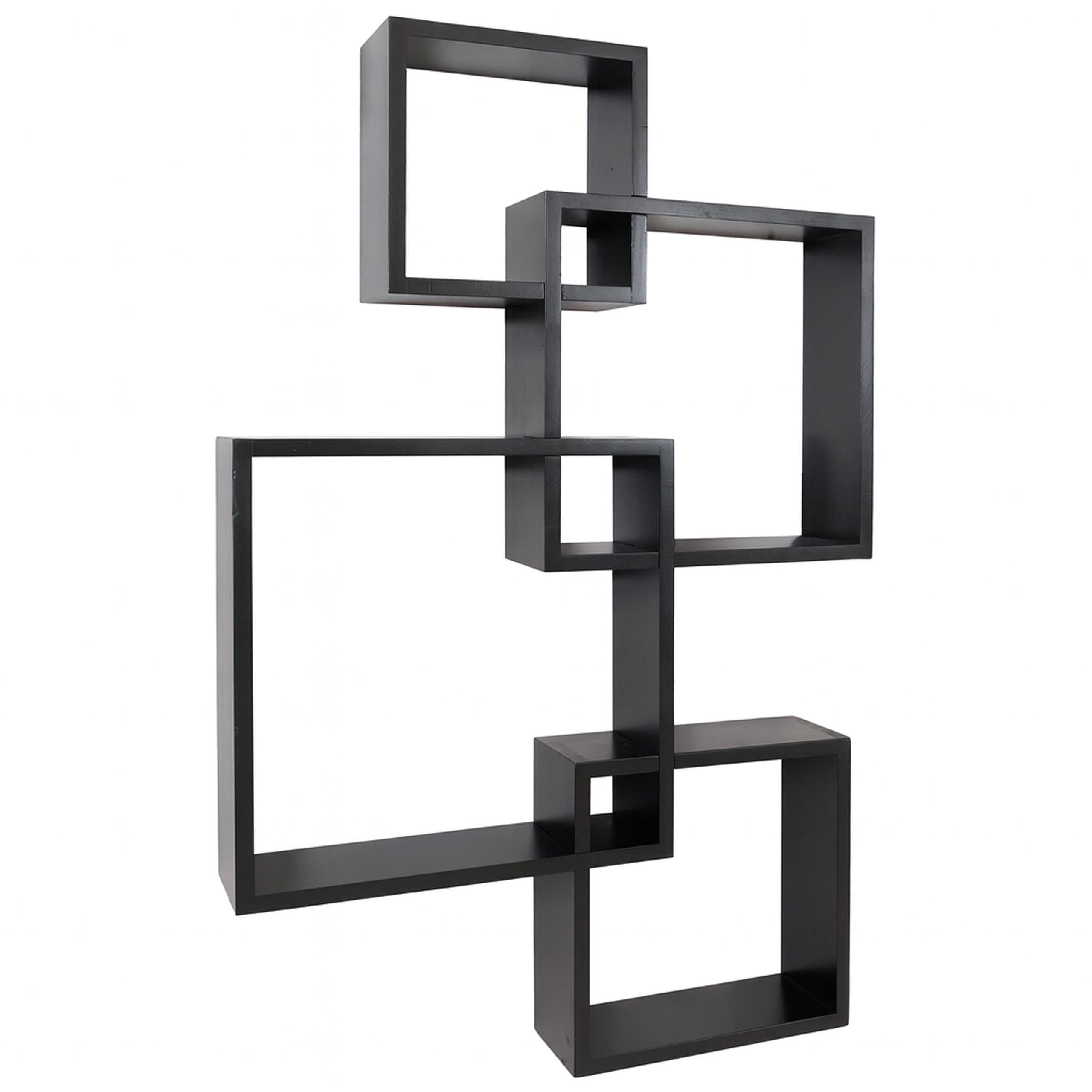 WANDREGAL Schwarz - Schwarz, Holz (59/91/10cm) - MCW