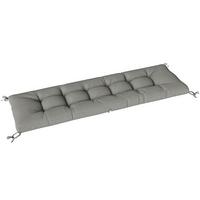 SITZKISSEN aus Polyester & PP-Baumwolle Hellgrau - Hellgrau, Textil (65/13/198cm) - Outsunny