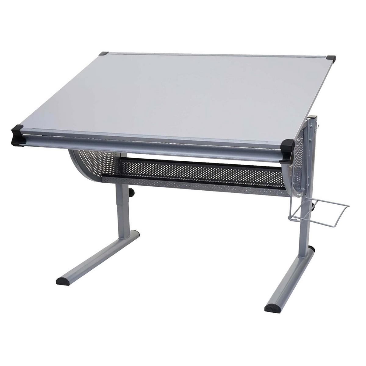 SCHÜLERSCHREIBTISCH eckig Grau - Grau, Holz (118/92/68cm) - MCW
