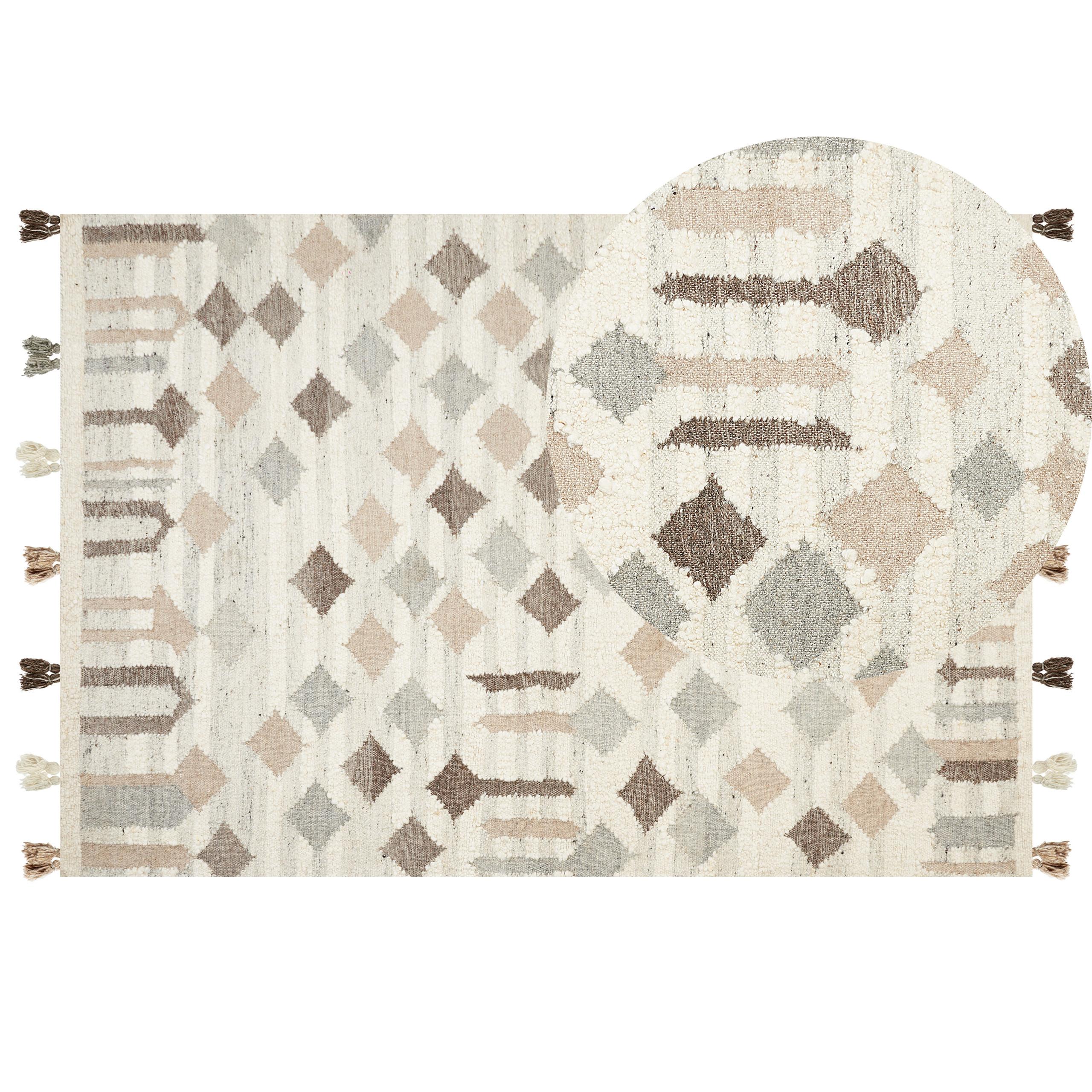 KELIM-TEPPICH Kaghtsrashen 230/160 cm - Multicolor, Textil (160/230cm) - Beliani