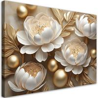 KUNSTDRUCK Gold 100/70 cm - Goldfarben, Textil (100/70cm) - KUNSTLOFT