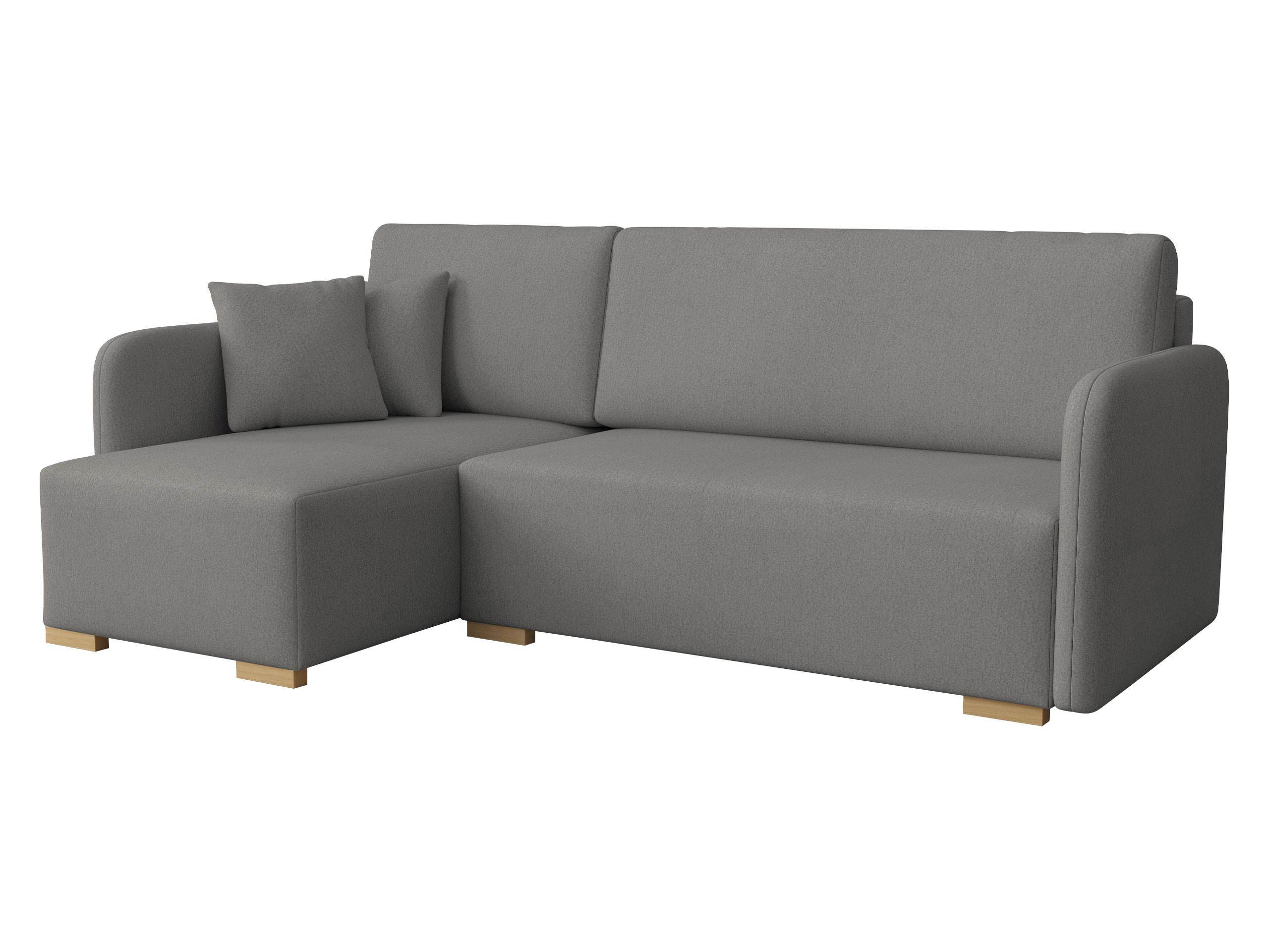 ECKSOFA Como L - Dunkelgrau/Naturfarben, Holz/Textil (220/140cm) - MIRJAN24