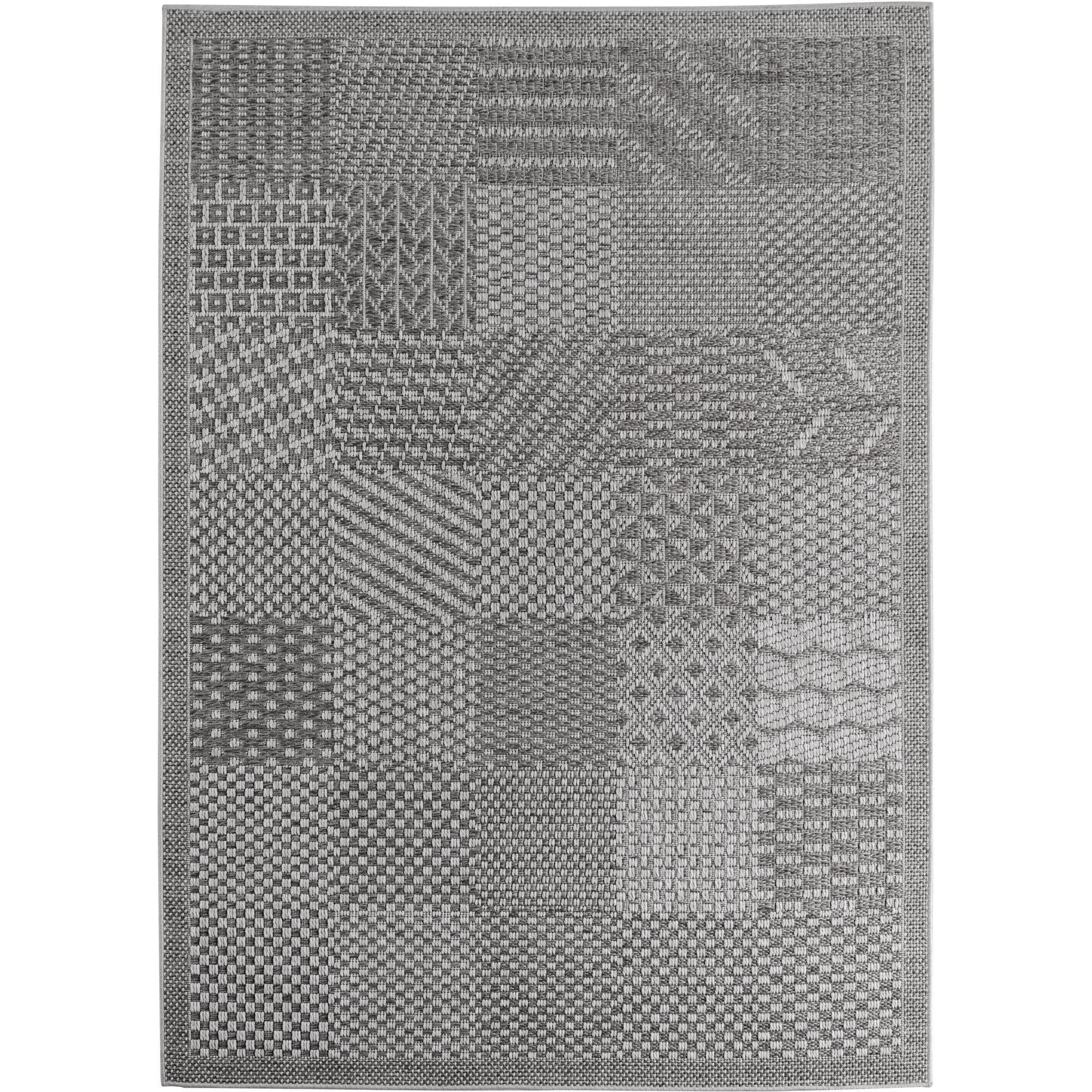 TEPPICH Outdoor LERMOOS in Grau, einfarbig, aus Polypropylen, 120 x 170 cm - Grau, Textil (120/170cm) - KADIMA DESIGN