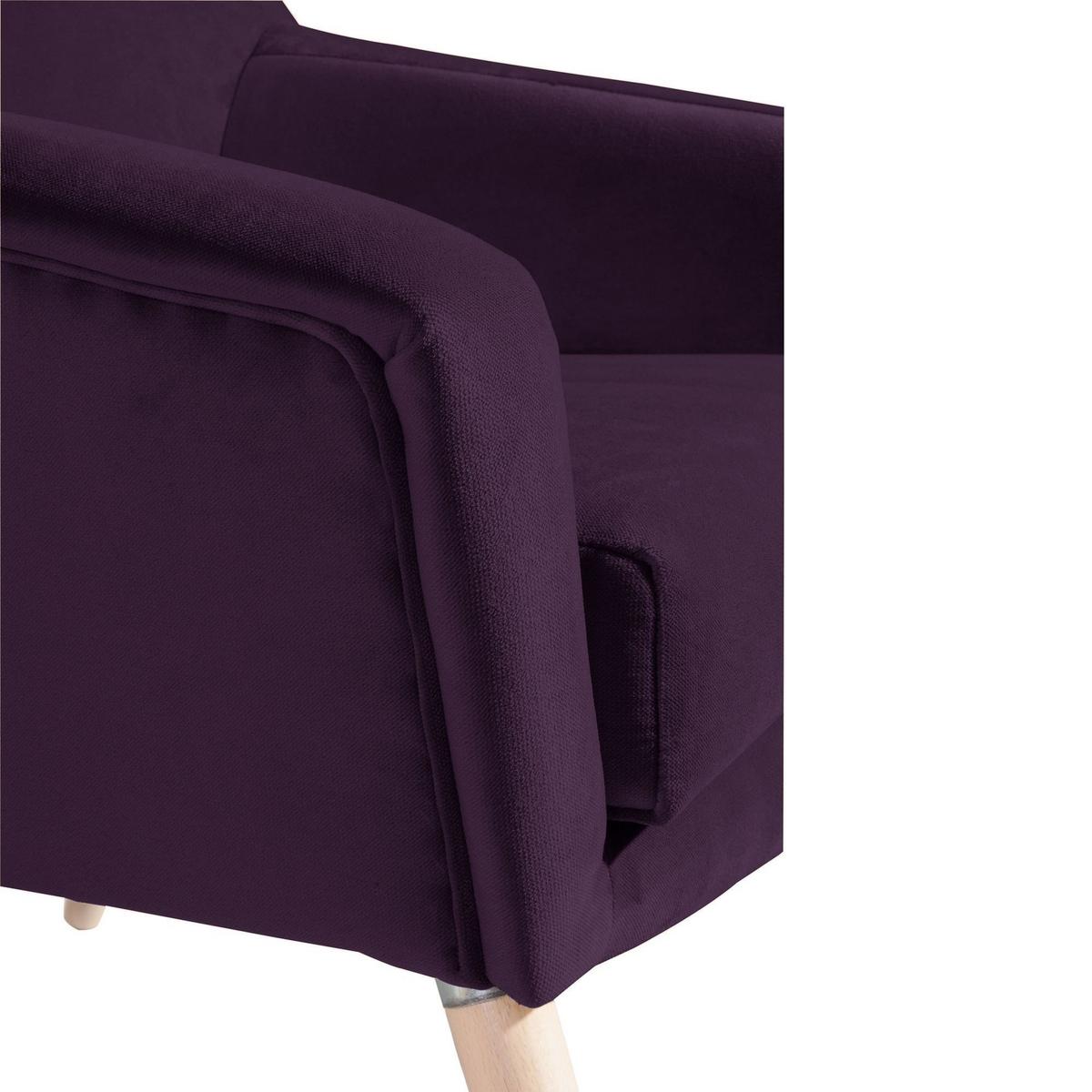 SESSEL Kachka Bezug Samtvelour Buche natur / purple - Buchefarben/Lila, Kunststoff (71/81/67cm) - 58aufmkessel