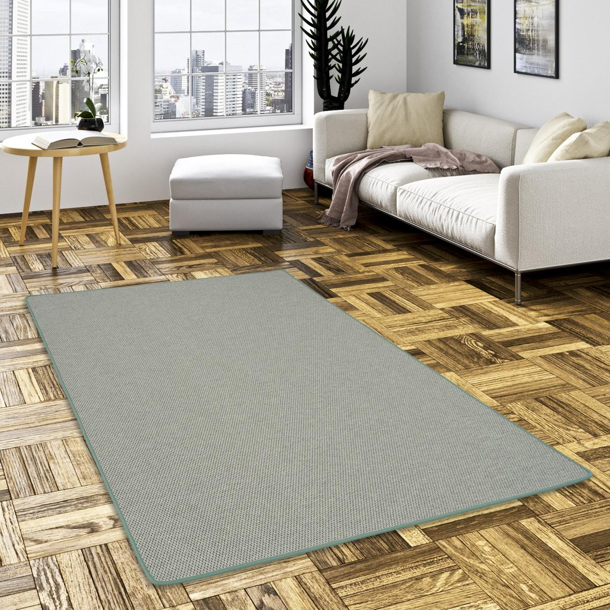 FLACHGEWEBE NATUR TEPPICH BENTZON - Mintgrün, Textil (160/240cm) - Snapstyle