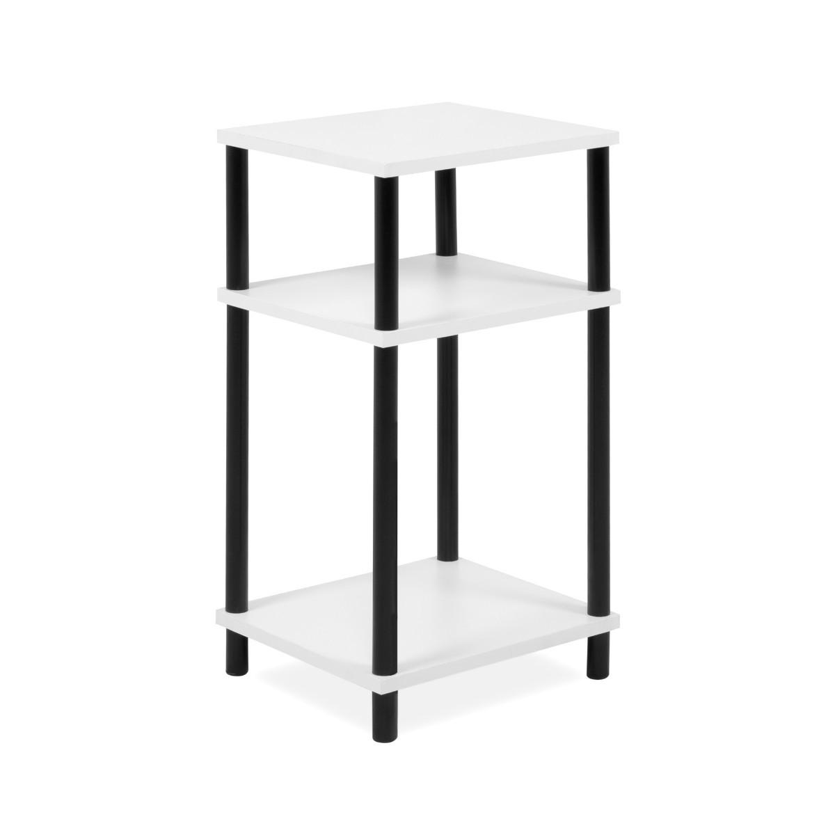 BEISTELLTISCH mit 2 offenen Nischen 30/34/60 cm - Schwarz, Holzwerkstoff (34/30/60cm) - Calicosy