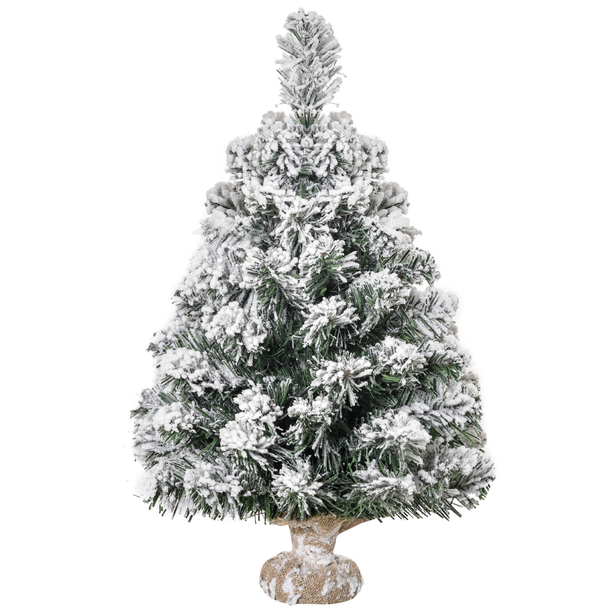 HOMCOM MINI Künstlicher Weihnachtsbaum 60 cm Tannenbaum künstlich mit Schnee, Spitzen online kaufen ➤ mömax