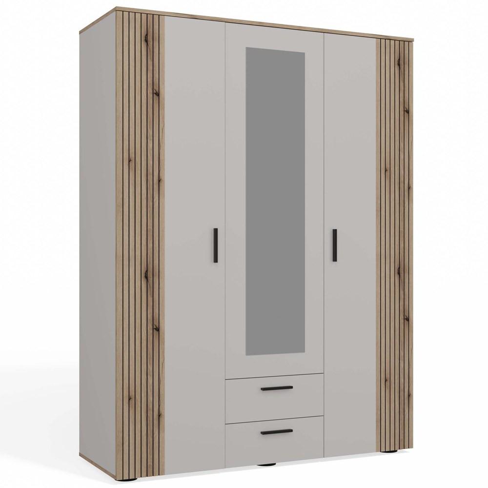 KLEIDERSCHRANK Eiche Evoke, Kaschmir 150/200/55 - Kaschmir, Holzwerkstoff (150/200/55cm) - RAUMHIRSCH FURNITURE