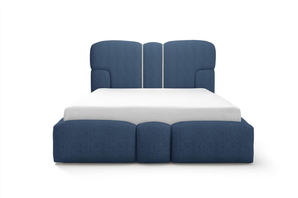 POLSTERBETT Jordan - Blau, Holzwerkstoff/Textil (180/200cm) - Fun Möbel