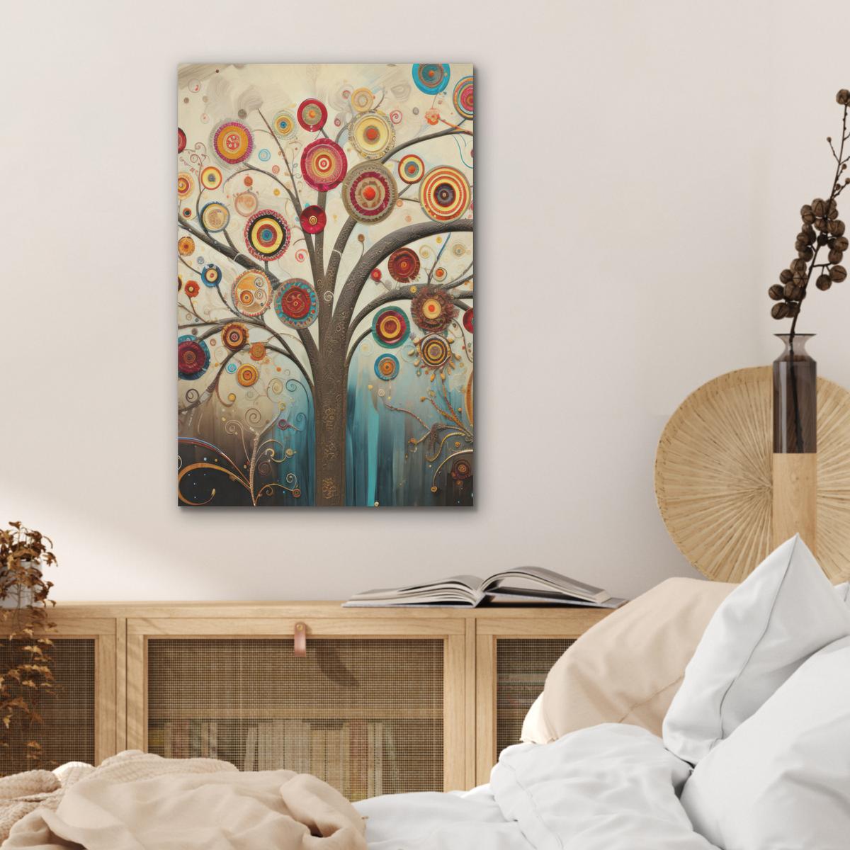 AKUSTIKBILD Baum - Baum des Lebens - Farbe Kunstdruck Schlafzimmer 50x70 cm - Braun, Kunststoff (50/70/0.9cm) - MuchoWow