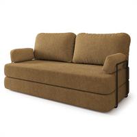 BETTSOFA NIKSI aus Schaumstoff Bucle-Stoff Orange Schlaffunktion - Gelb, Textil (170/86/80cm) - MASSENO