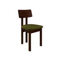 ESSZIMMERSTUHL Divo II - Nussbaumfarben/Grün, Holz/Textil (47/85/48cm) - MIRJAN24