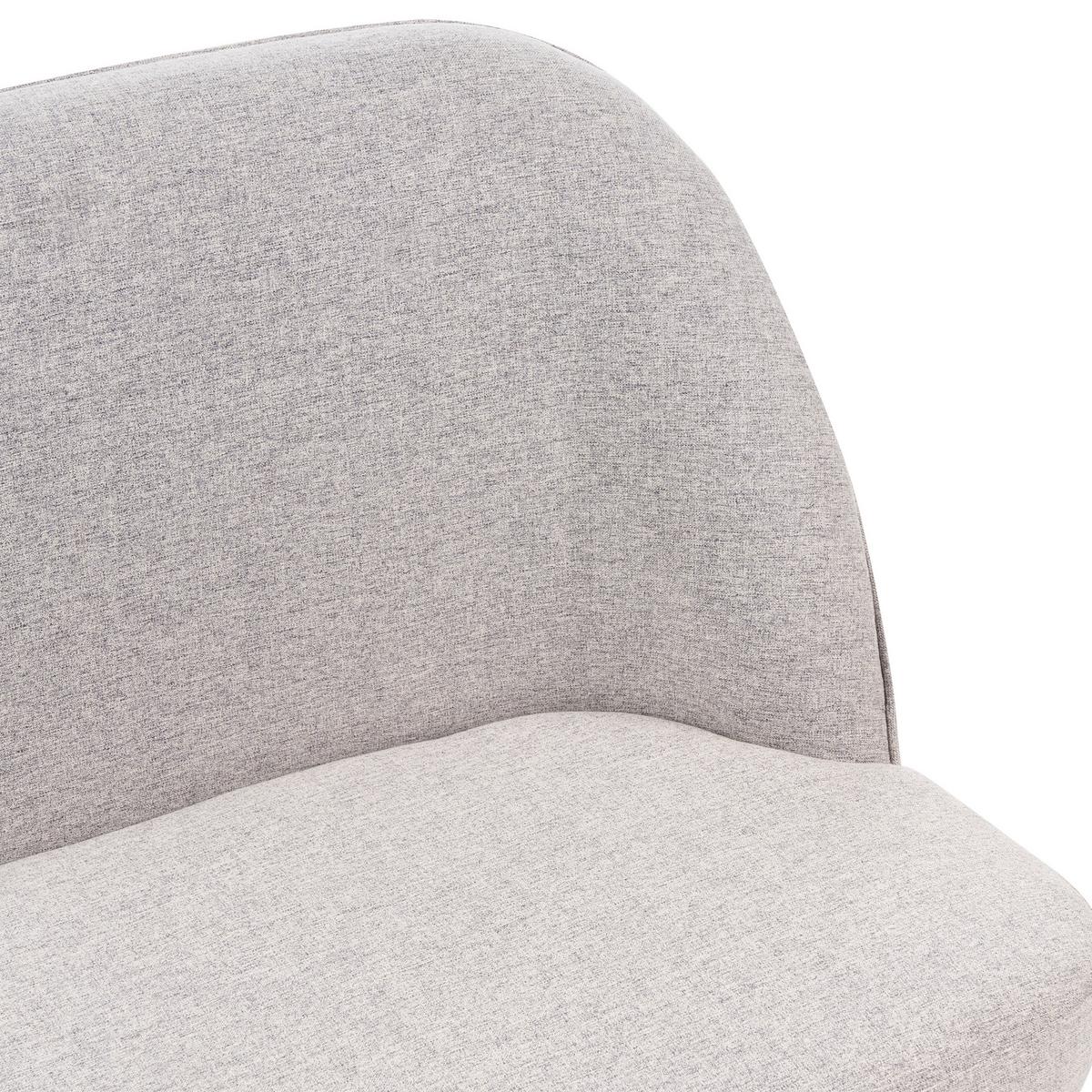 2-SITZER-KÜCHENSOFA hellgrau Osby - Schwarz/Grau, Textil (130/85/49cm) - Beliani