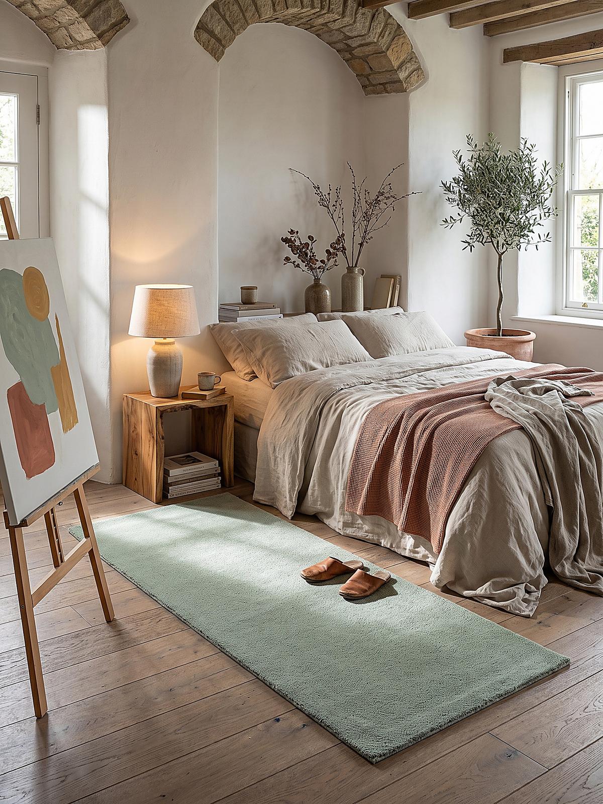 LÄUFER ALDAN Antirutsch Uni Polyester Grün 80 x 300 cm - Grün, Textil (80/300cm) - KADIMA DESIGN